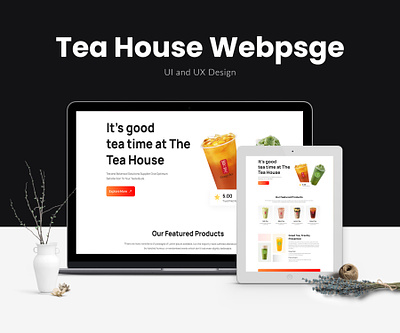 Tea House Website UI Design adobe xd figma graphic design ui ux
