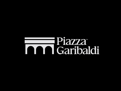 Piazza Garibaldi branding design dining food graphic design logo logotype minimal restaurant typography vector