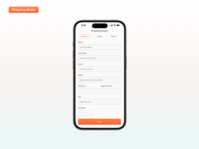 Daily Ui 42 | Shipping details 42 dailyui inputs shipping ui