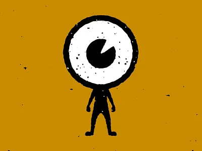 Eyeball Man animation illustration logo