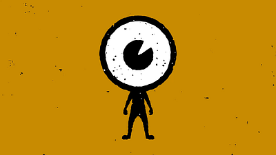 Eyeball Man animation illustration logo