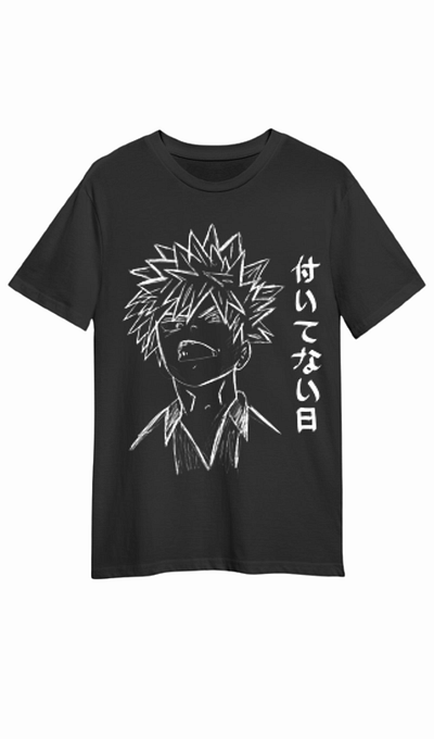 Anime t-shirt design anime anime design black t shirt design graphic design t shirt