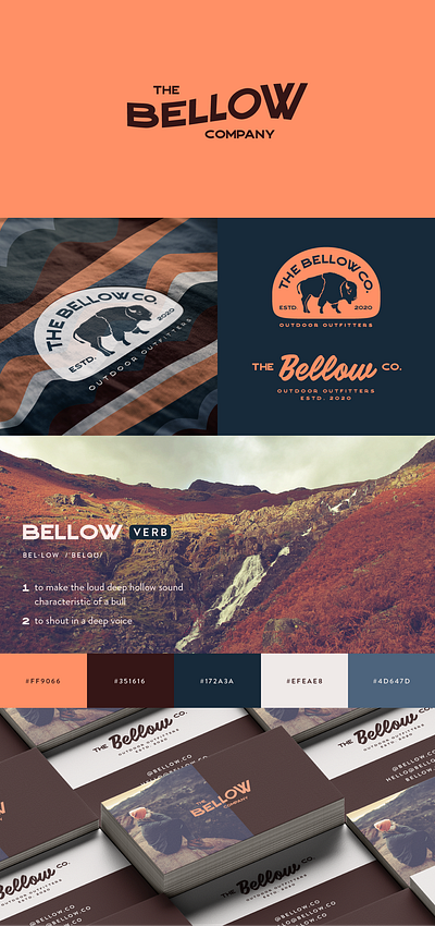 The Bellow Co. Branding bellow brand branding buffalo graphic design identity system illustration logo typography