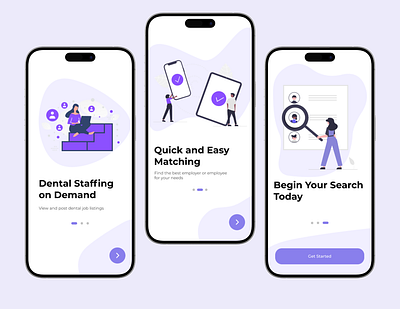 Dental Mobile Onboarding Screen application dental landingpage logo mobile ui undraw