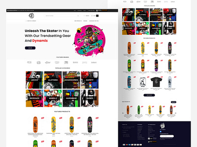 Skateboard Landing Page apps tamplate apps ui business ui landing pages mobile app skatboard landing page ui webapp website