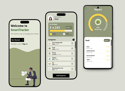 Mobile Expense Tracker design expenses expensetracker mobileapplication ui