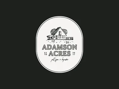 Adamson Acres badge design badge logo badge logo design brand branding branding agency design family farm farm logo graphic design house drawing house illustration illustration logo logo design logodesigner