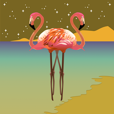 Flamingos flamingos illustration