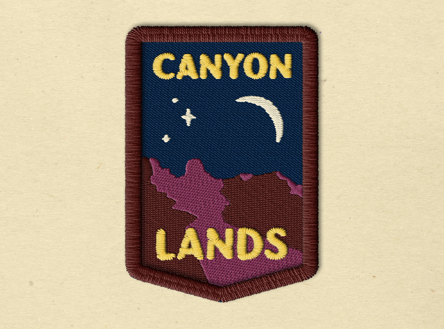 Canyonlands park patch canyonlands design embroidery graphic design illustration logo patch stitched utah