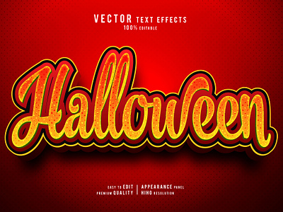 Halloween Creative 3D Editable Text Effect Style 3d 3d editable text effect 3d text 3d text effect black branding celebration design effects graphic design halloween hangout mockup night pattern red red halloween scary typography