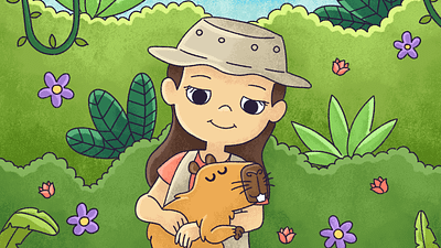 Illustration - Being Ashaninka art capibara character design digital illustration illustration illustration for children iquitos jungle kapibara lima machu picchu peru selva