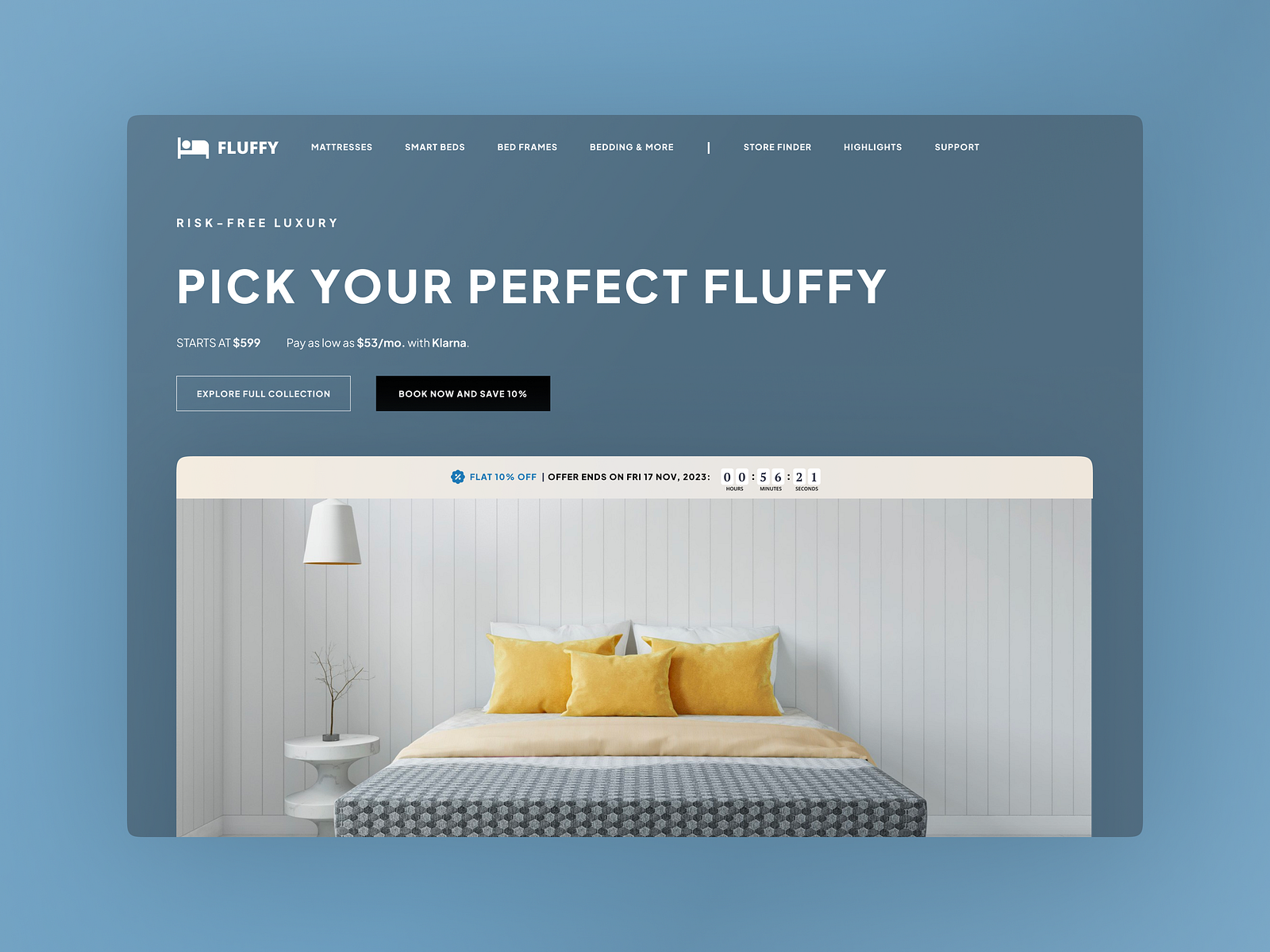 Luxury mattress Home page UX/UI design by Aman Khan on Dribbble