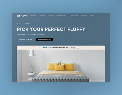 Luxury mattress - Home page UX/UI design branding color psychology landing page luxury brand mattress sleepwell ui design ux design