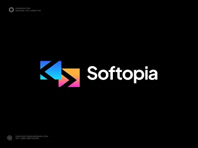 Software Logo, Consulting Firm, Business Logo, Coding Logo arrow bracket branding branding agency business logo coding logo consulting firm creative logo graphic design identity logo logo design monogram s letter logo s logo software logo typography woncraft