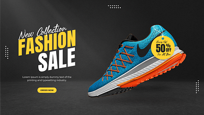 Shoe banner ad ads advertisement banner banner ads branding fashion fashion sale figma header marketing new collection photoshop sale shoe banner shoes shopify slider social media ui design website banner