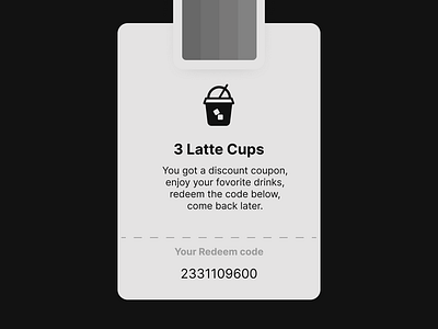 #DailyUI 61 - Redeem Coupon app branding code coffe coupon design graphic design illustration latte logo sbucks tea typography ui ux vector