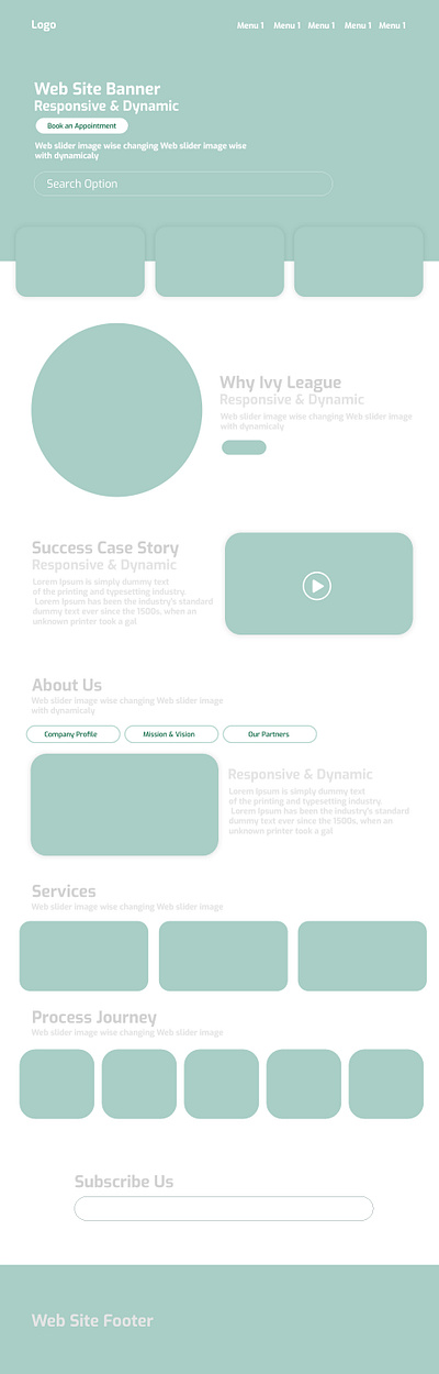 Website wireframing graphic design ui