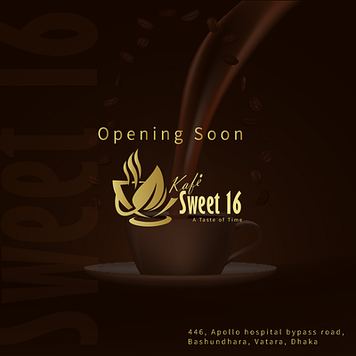 Kafe Sweet 16 Logo Promotion branding graphic design logo