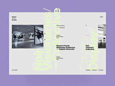 Art Gallery Landing Page - Web- Modern Typography branding concept design dribbble event graphic design infographic landingpage modern typography ui ux web