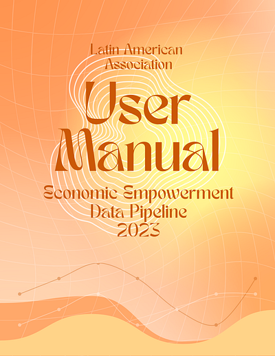 User Manual Cover branding data document graphs orange gradient pdf poster user manual