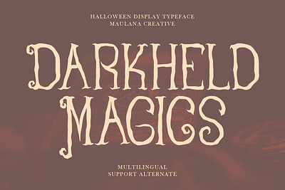 Darkheld Magics Halloween Display Typeface branding font fonts graphic design logo nostalgic