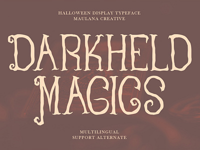 Darkheld Magics Halloween Display Typeface branding font fonts graphic design logo nostalgic
