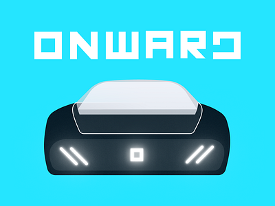 Onward Logo autonome branding cyan daily dailylogochallenge designchallenge driverlesscarlogo futuristiccar graphic design illustration logo onward vector vrooom