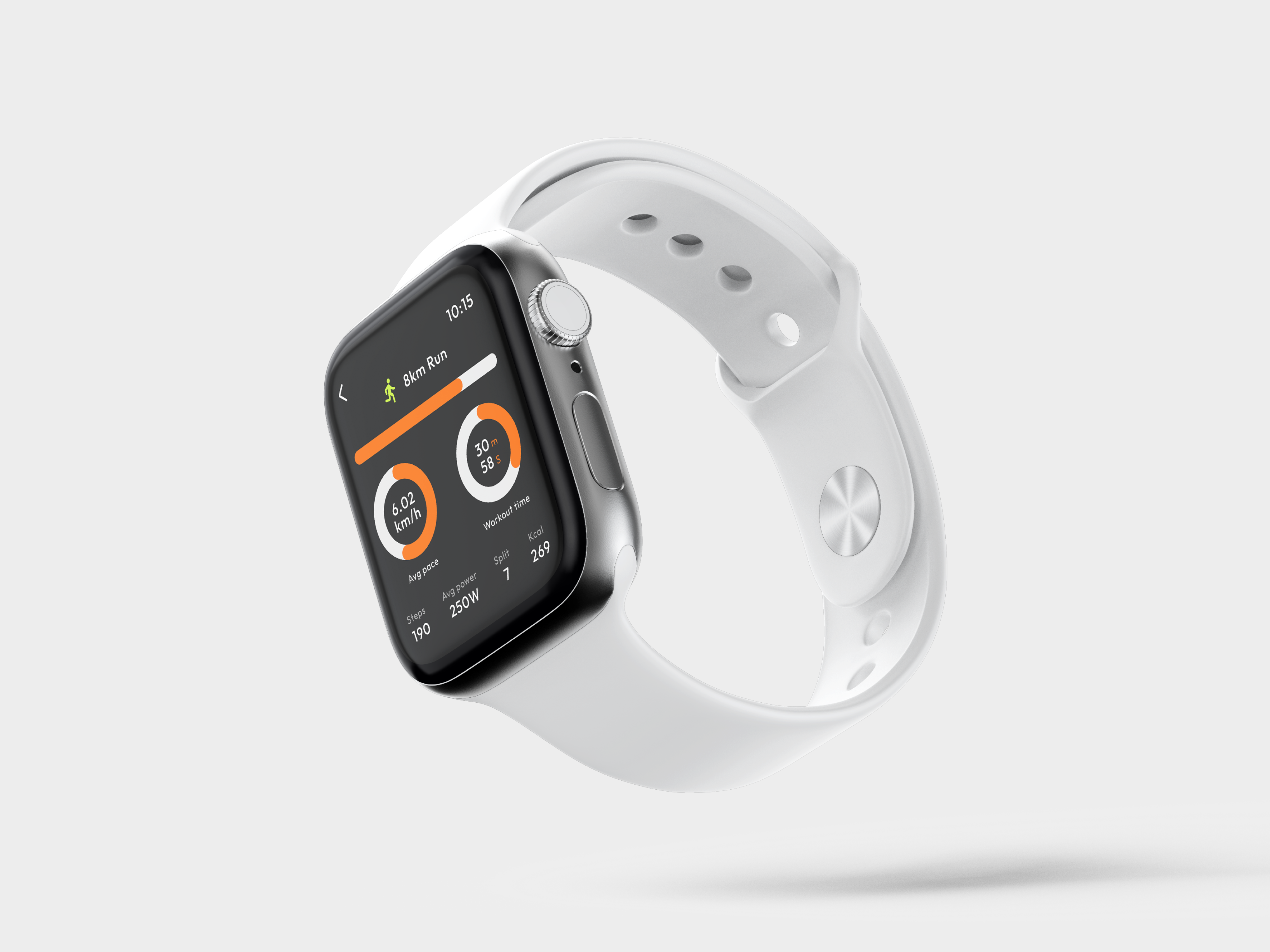 Smart Watch UI Design 3d beautiful blac card design clean dailyuichallenge digitalwatch fitnesstracking innovativeui inspiration interactiondesign minimalistui screendesign smart smarttech smartwatchui ui uiuxdesign watchapp watchinterface