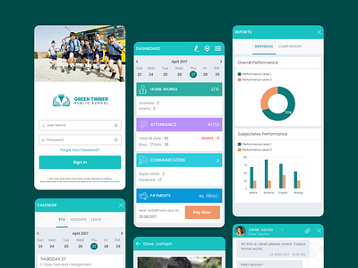 School App UI Design app desgin learning management app mobile app portal design product design school school app design ui ux uxui desgin