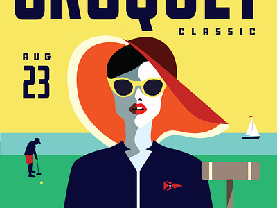 2019 Croquet Classic croquet poster summer yacht club