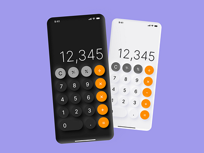 100 Days of UI - Calculator app design ui