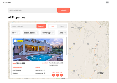 Property web design in figma property location property search property web design property website ui ui design ux design web design