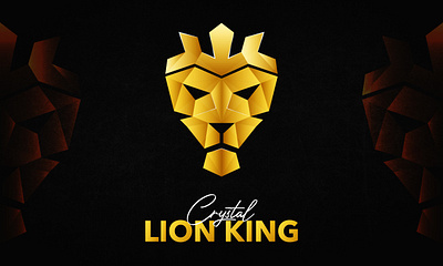 Crystal Lion Logo best logo branding design golden logo graphic design illustration king logo logo logo design logo designing vector