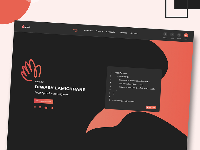 Browse thousands of Minimalist Developer Portfolio images for design ...
