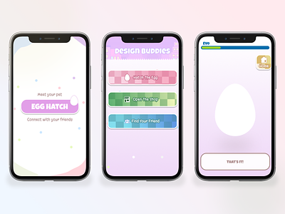 Egg Hatch Mobile Game Simple egg game hatch interactive mobile mobile app mobile game uiux uiux design