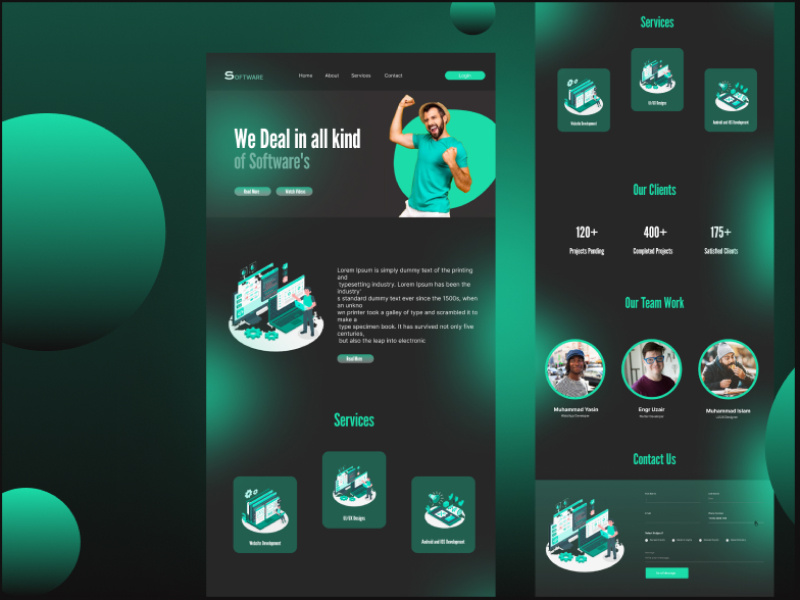 Example of Creative Software House Website Design
