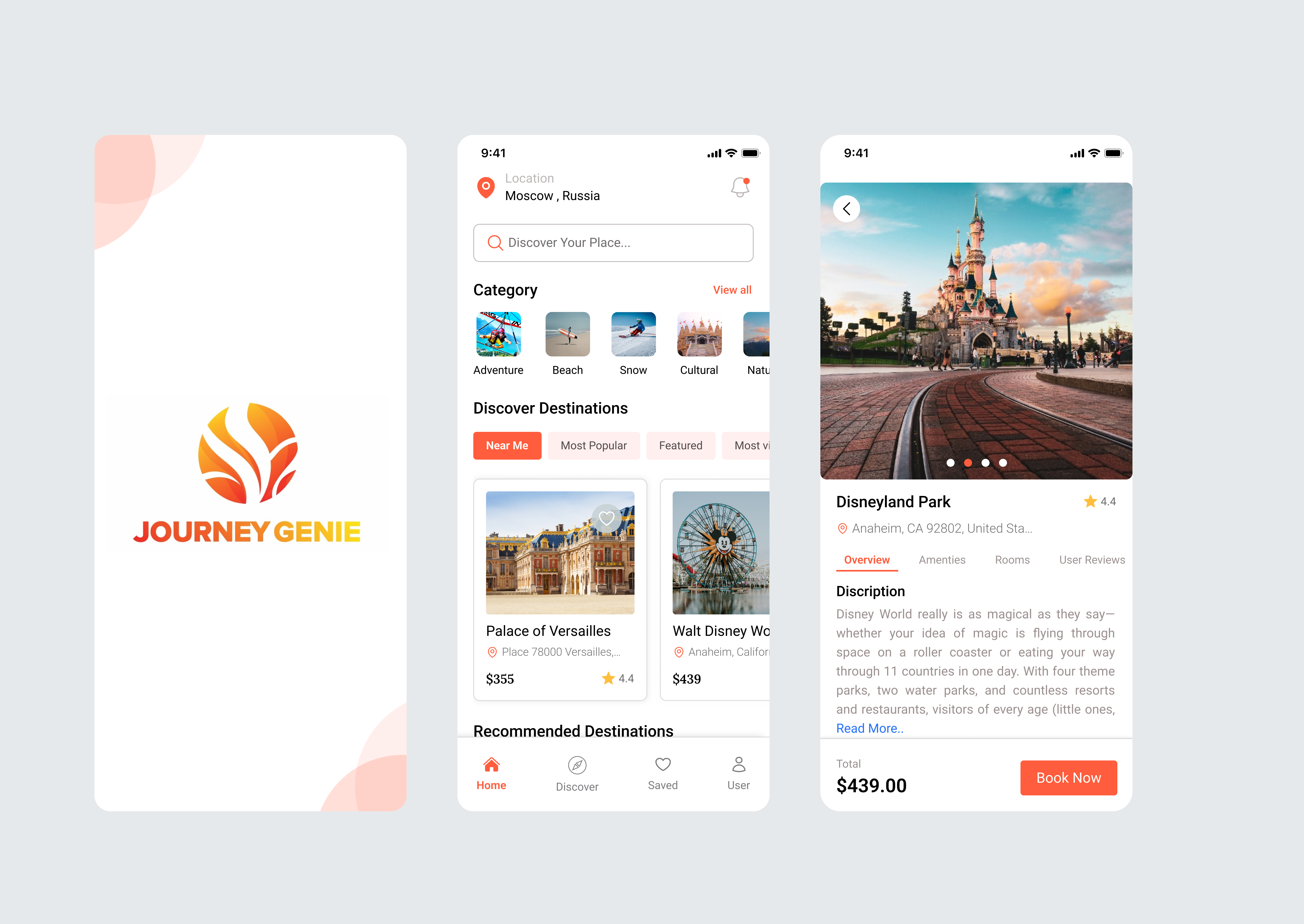 Travel App (Journey Genie) appdesigninspiration creativetraveltech creativeui designthinking digitalnomad dribbbleshowandtell exploretheworld interactivedesign mobileappdesign travelappdesign traveltech uiinspiration uiuxinspiration userexperiencedesign uxdesign visualdesign wanderlustdesign