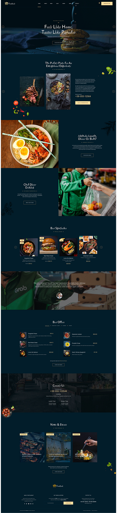 Premium Restaurant Website Design mobile app new ui ux website website design