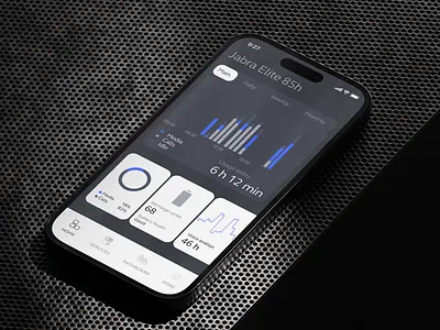Jabra clean graphic design interface minimal scandinavian ui