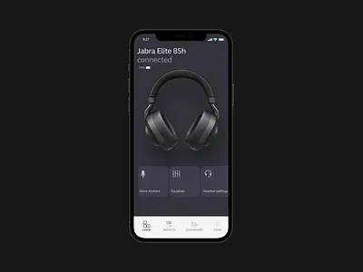 Jabra animation clean design headphones interface minimal scandinavian ui