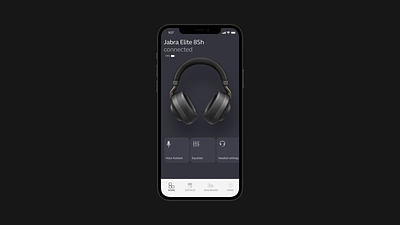 Jabra animation clean design headphones interface minimal scandinavian ui