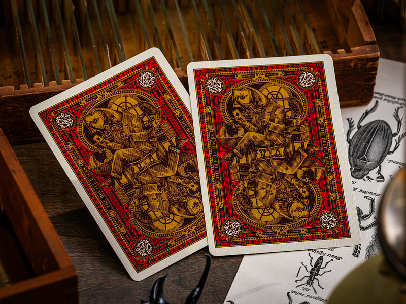 The Beetle Backs / Back Design artwork beetle bug design game gentleman illustration playing cards victorian vintage weird