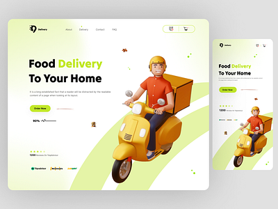 Food Delivery - Web design design fashion landing page food delivery graphic design grow your business landing page ui
