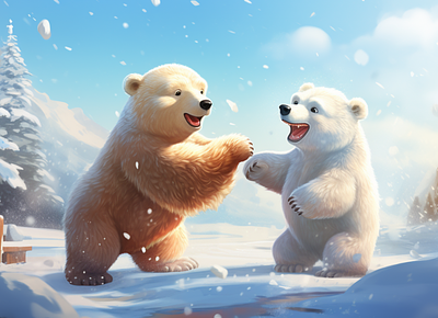 Arctic Adventure graphics created by me 3d ai animation art bear book branding cover fire flyer friendship graphic design illustration logo poster wild