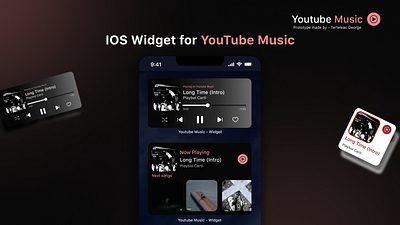 Youtube Music - IOS Widget design ios ui ui design uiux ux design