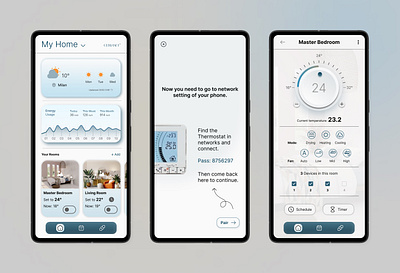 CLIMASET Thermostat App: A User-Centered Design Case Study case study design ui ux web design