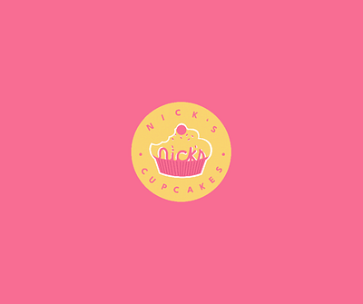 Nick's Cupcakes branding design graphic design logo logo design logo designing