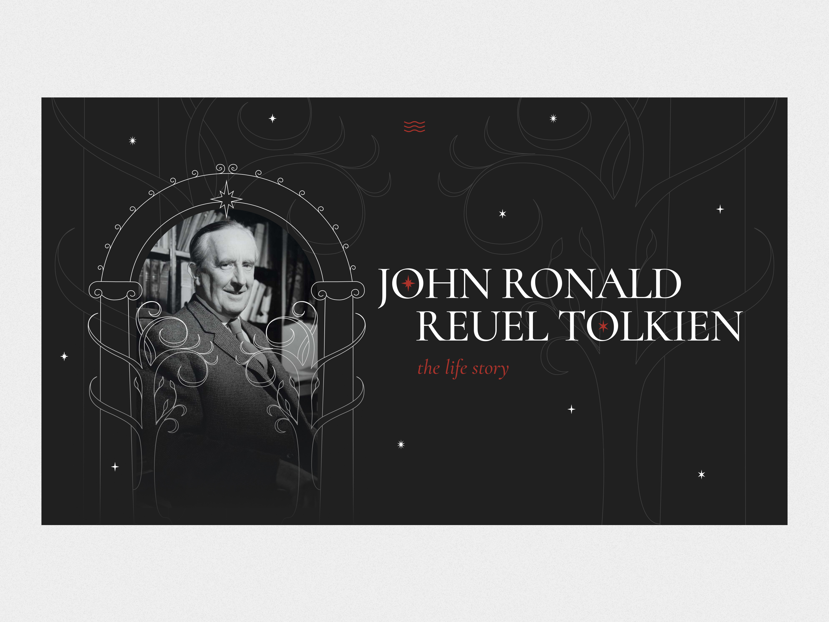 J.R.R.Tolkien - web design design hobbit lord of the rings tolkien typography ui