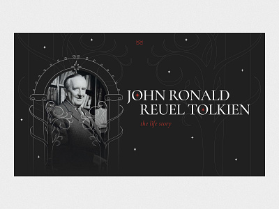 J.R.R.Tolkien - web design design hobbit lord of the rings tolkien typography ui