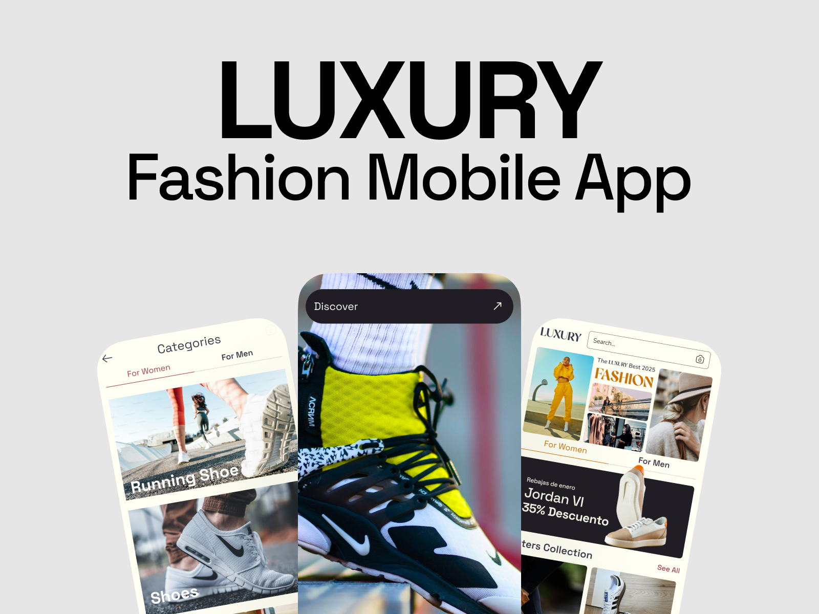 Luxury Fashion Mobile App – Elegant, Sleek & Timeless Design design landing page design nft landing page nft landing page designs nft website nft website design nft website designs